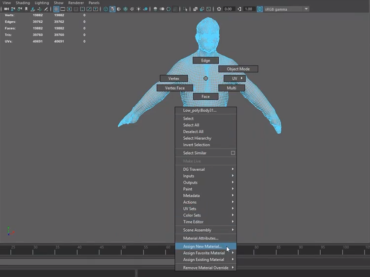 Maya Assign new material