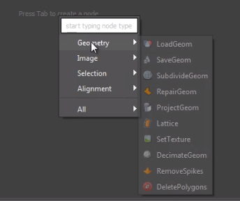 Wrap Node graph editor LoadGeom
