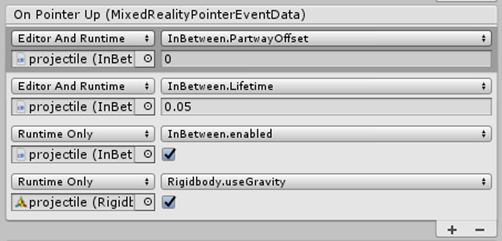OnPointerUp event setup
